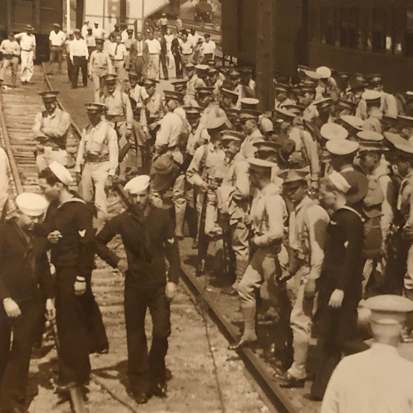 Press Photo Photograph US Marines Mobalized for Cuba 1933 Underwood & Underwood