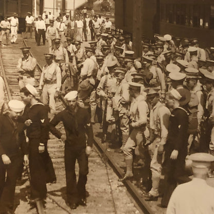 Press Photo Photograph US Marines Mobalized for Cuba 1933 Underwood & Underwood
