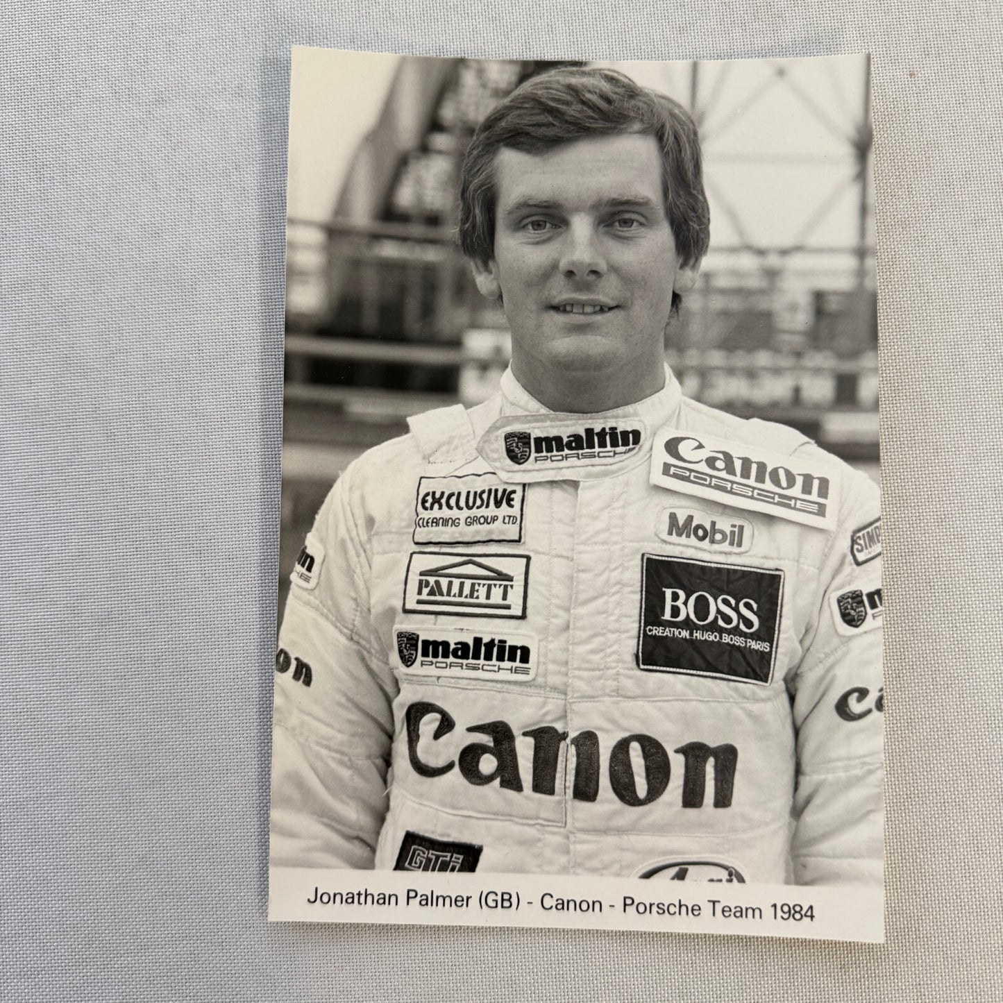 Canon Porsche Racing Team 1984 Factory Press Photo Driver Jonathan Palmer