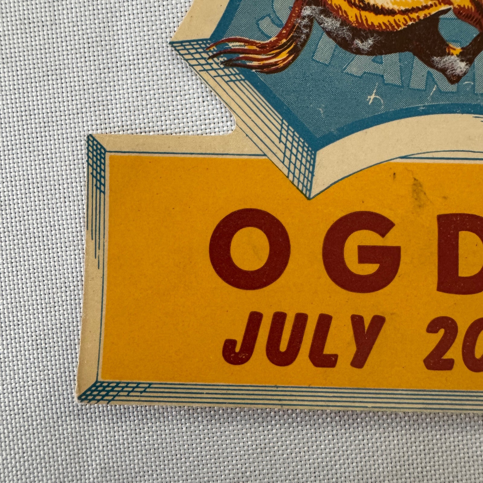 Vintage Rodeo Event Advertising Label 1940s