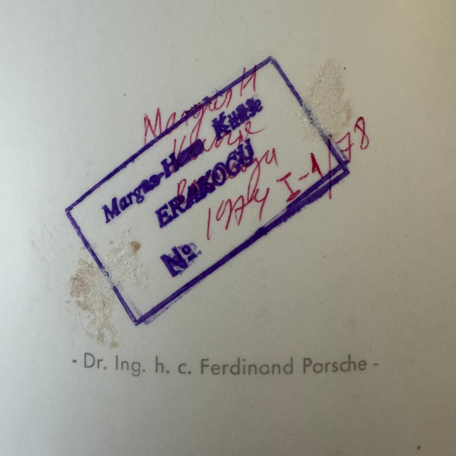 Dr Ferdinand Porsche Factory Press Photo Photograph Print