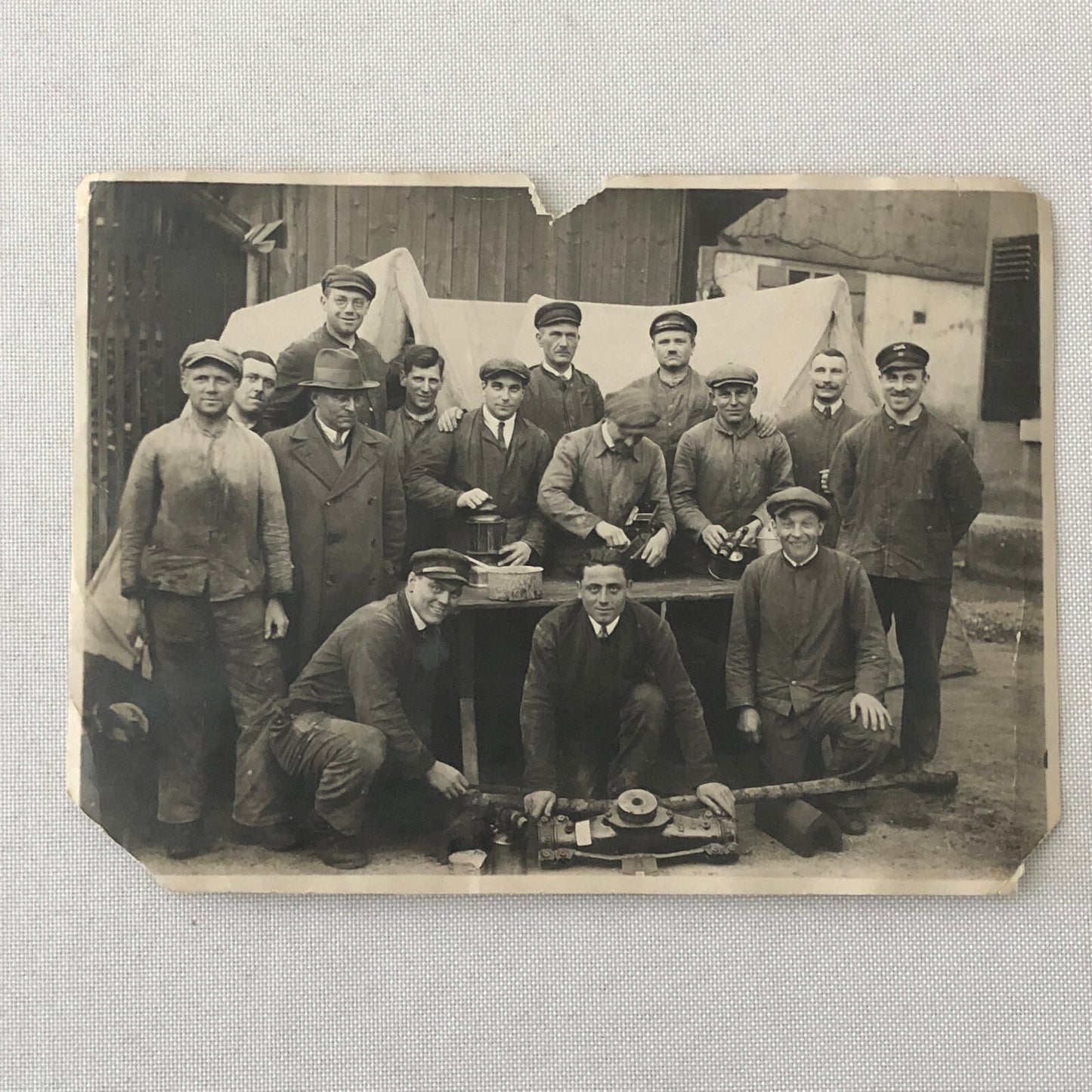 Vintage Photo Photograph Factory Workers Men German Germany 