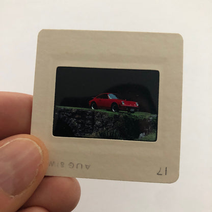 Porsche 911 Car 35mm Photo Slide Vintage 1981