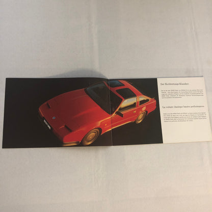 Vintage Nissan 300ZX Turbo Car Sales Brochure Catalog 300 ZX GERMAN FRENCH Text