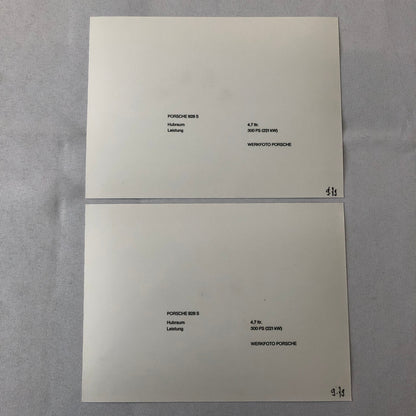 Vintage Porsche 928 S Factory Press Photo Photograph Print Werkfoto Lot 2x 928S