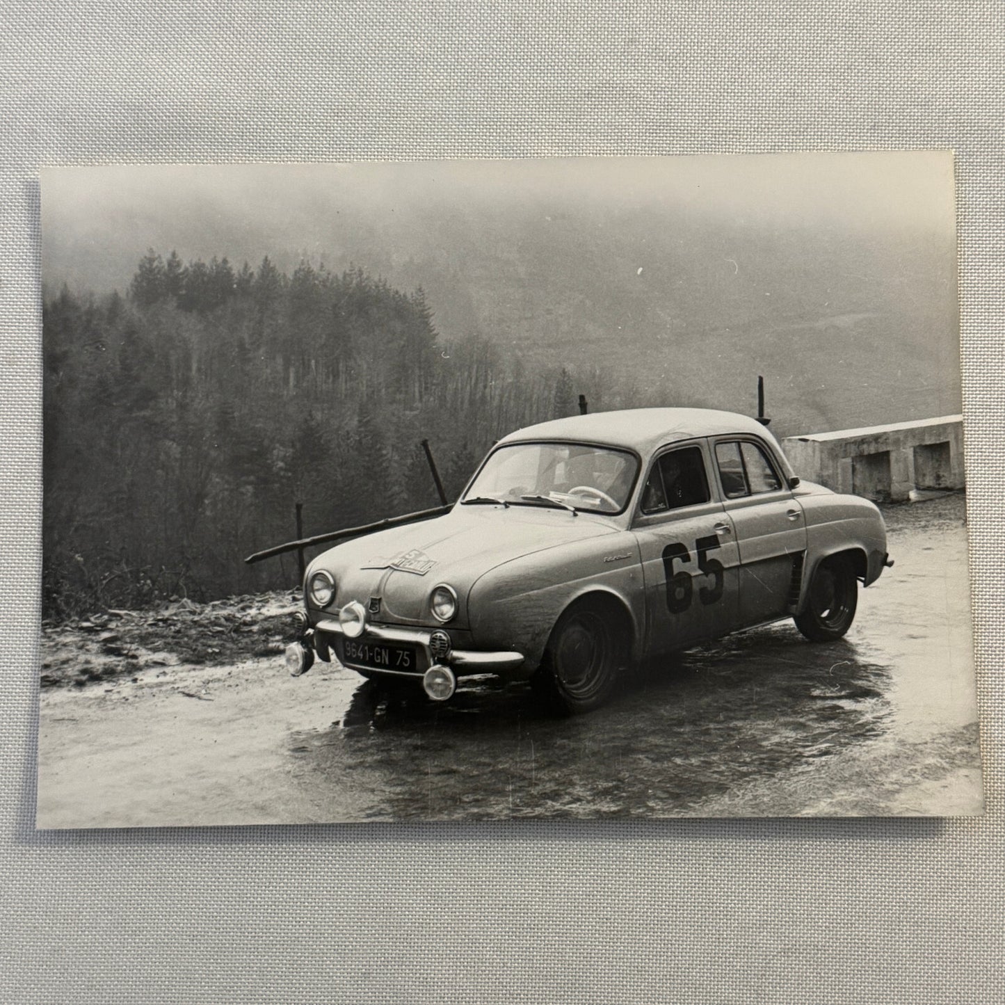 1958 Rallye Monte Carlo Renault Dauphine Car Photo Photograph Rally Racing