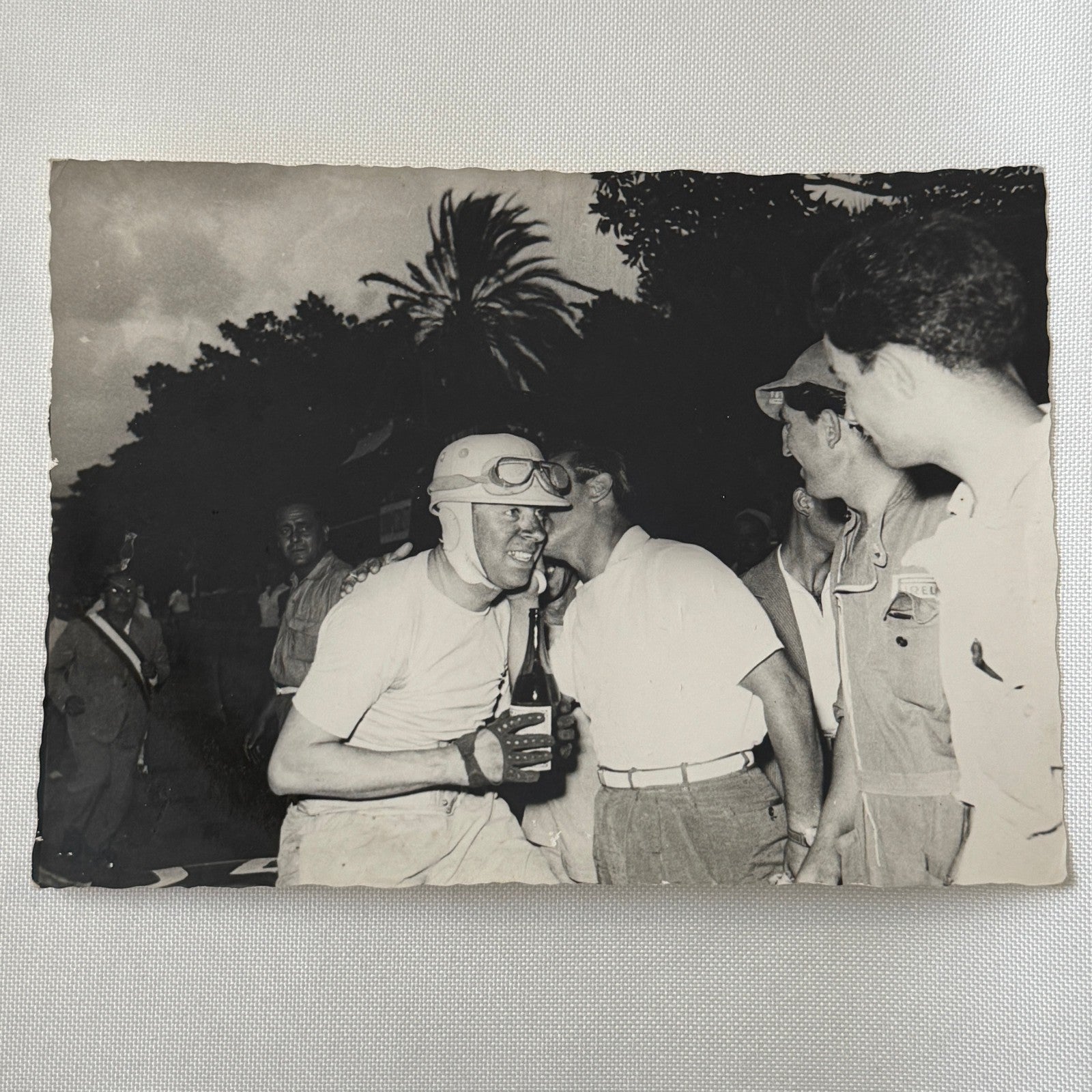 Vintage Racing Driver Photo Photograph Unidentified