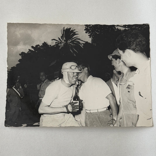 Vintage Racing Driver Photo Photograph Unidentified