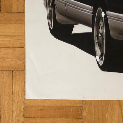 Car Styling Concept Illustration Art Drawing Sketch Vintage Signed YOUNG