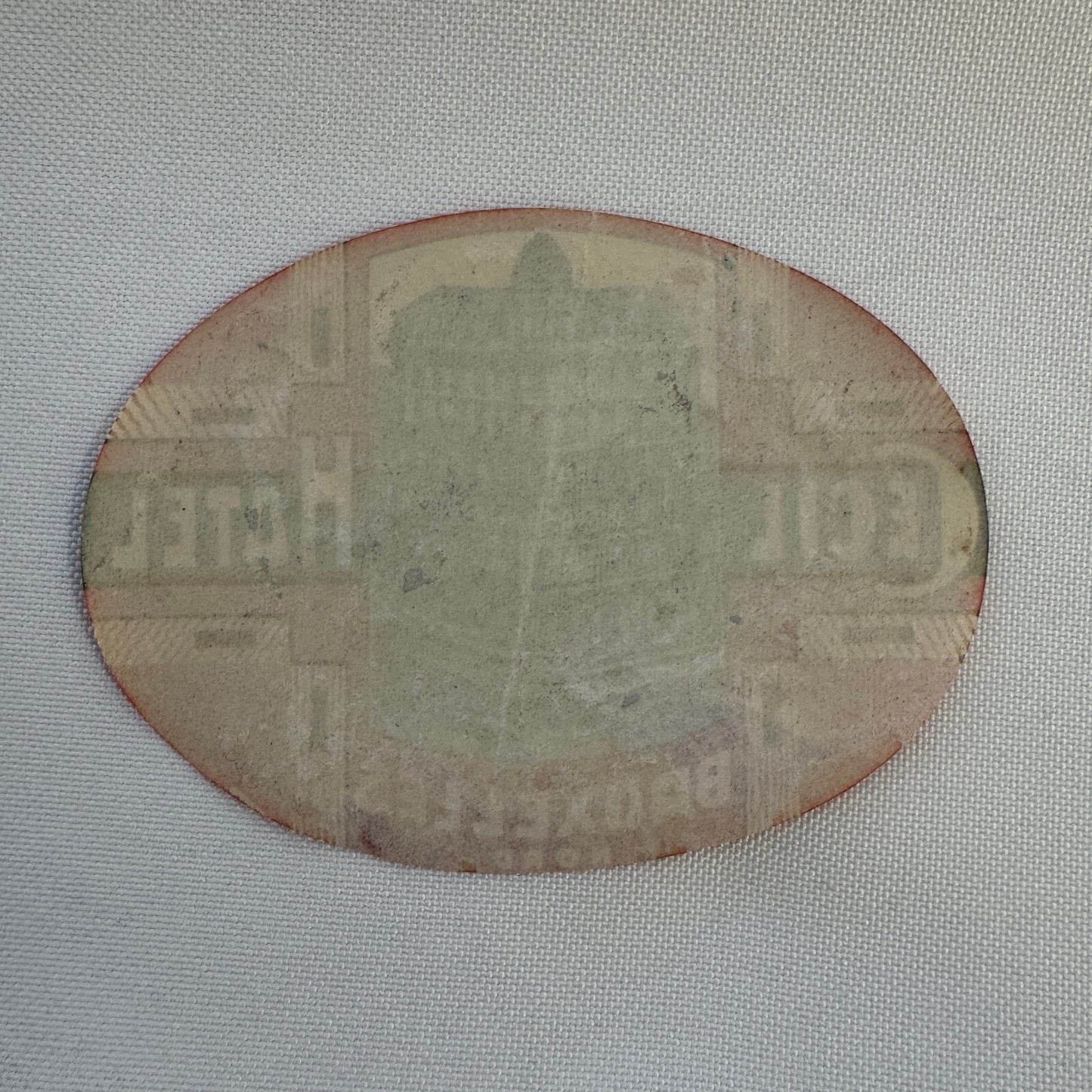 Vintage Travel Luggage Label Cecil Hotel Bruxelles Belgium