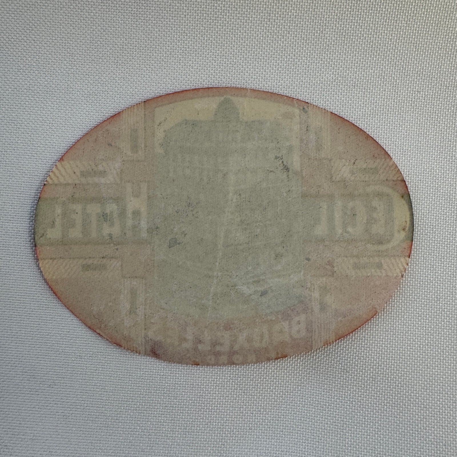 Vintage Travel Luggage Label Cecil Hotel Bruxelles Belgium