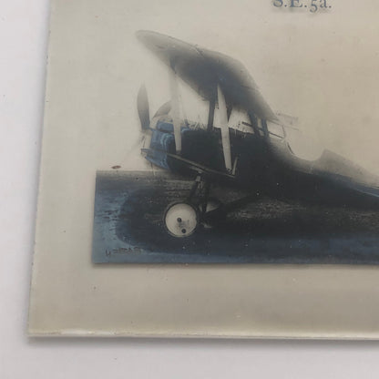 Antique Glass Plate Lantern Slide Photo Aviation Airplane Early Air Plane