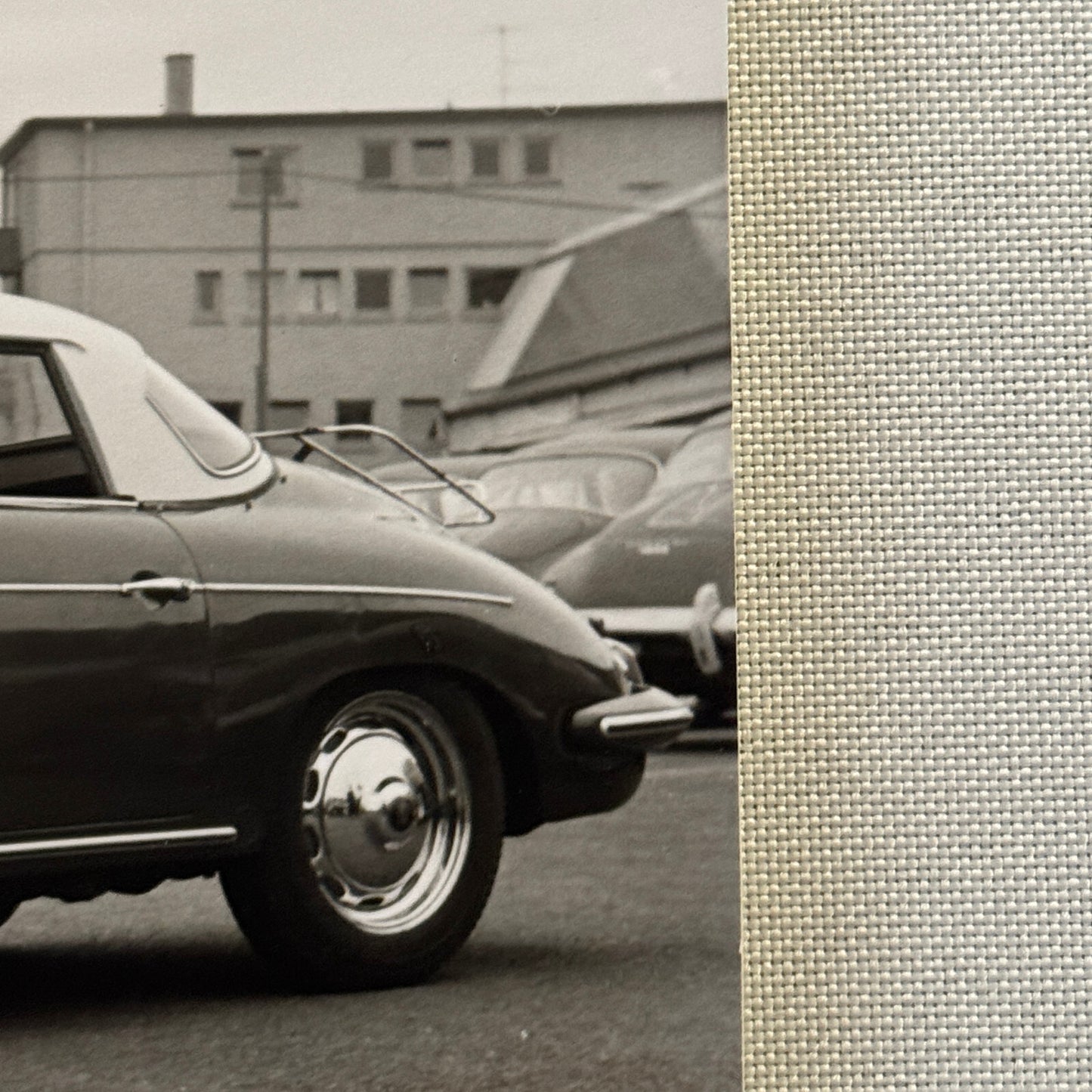 Porsche 356 Car with Dog Photo Photograph Vintage