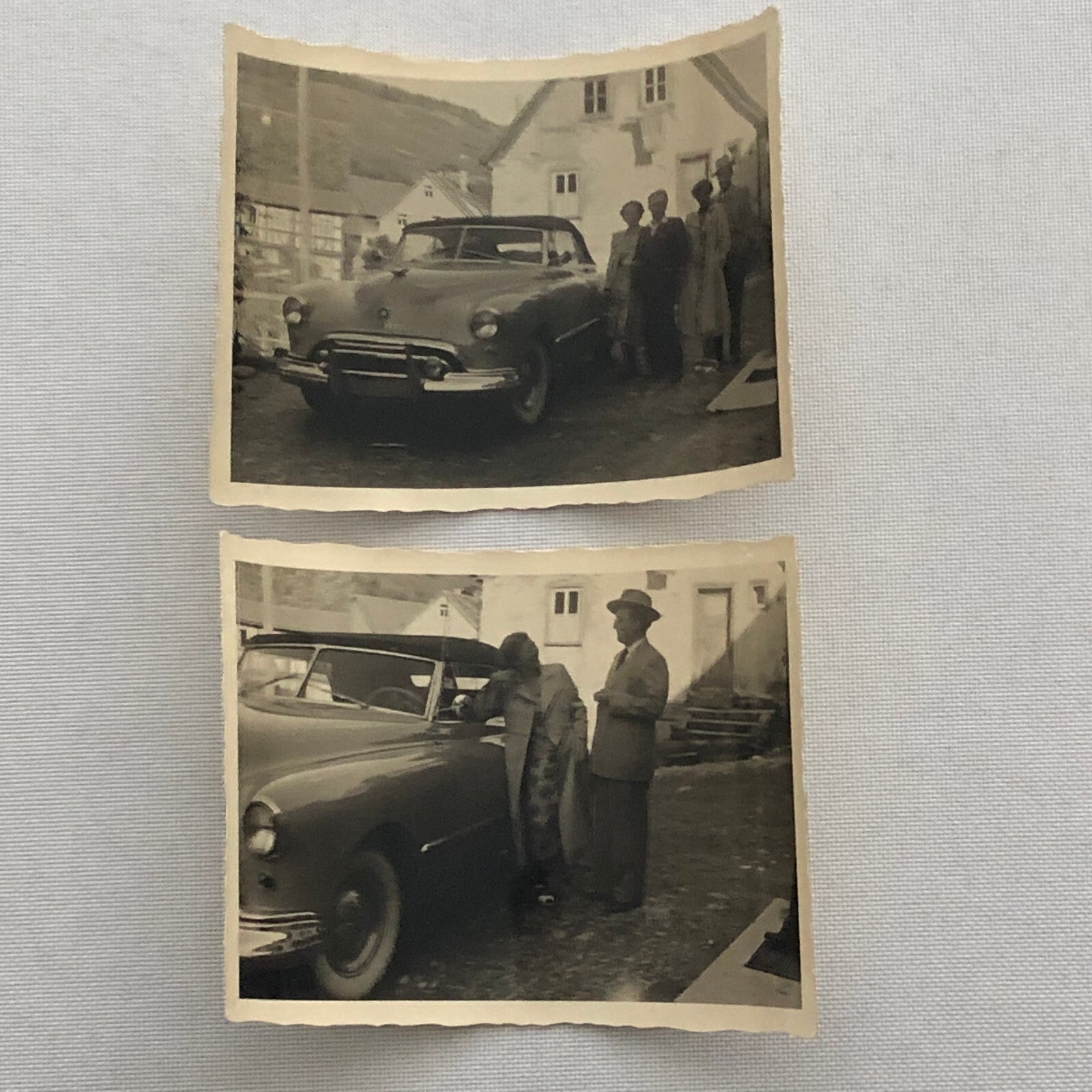 Vintage Car Automobile Photo Photograph Snapshot Lot of 2 Germany AL22SM2
