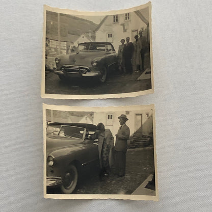 Vintage Car Automobile Photo Photograph Snapshot Lot of 2 Germany AL22SM2