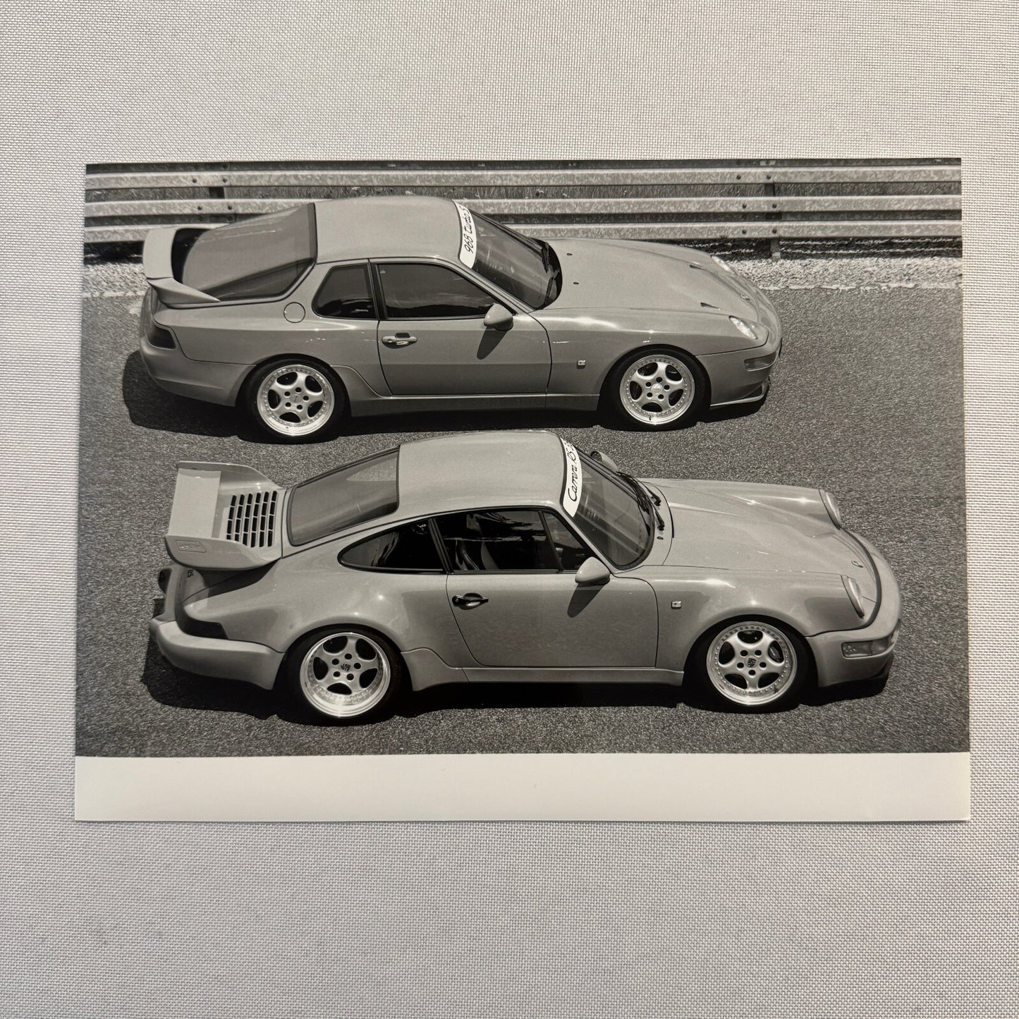 1994 Porsche 911 Carrera RS 3.8 and 968 Turbo S Factory Photo Photograph Print