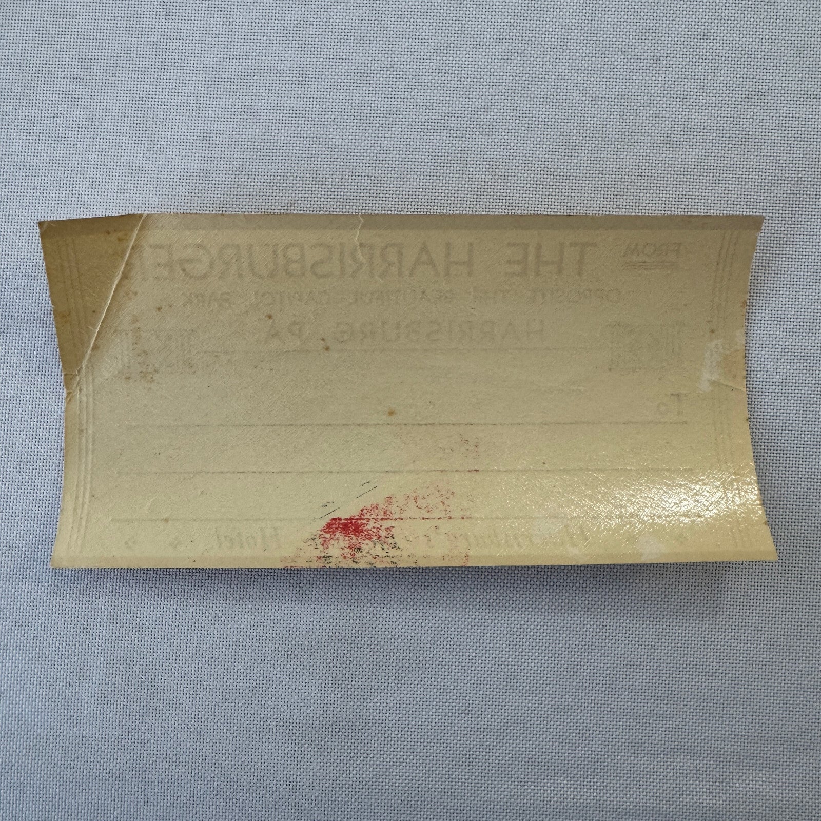 Vintage Hotel Travel Label The Harrisburger Hotel Harrisburg PA Pennsylvania