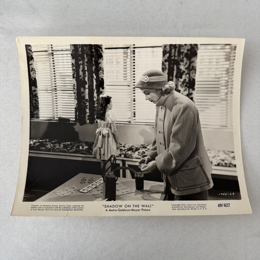Vintage Movie Film Press Photo Photograph Print Shadow on the Wall 1950