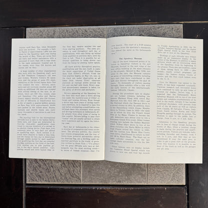 Vintage Indianapolis Motor Speedway Souvenir Brochure Program History Indy