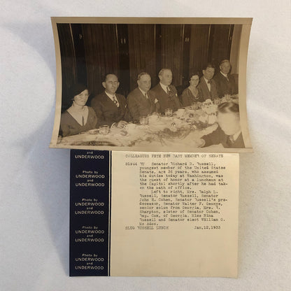 Press Photo Photograph Washington Senators 1933 Underwood & Underwood Photo