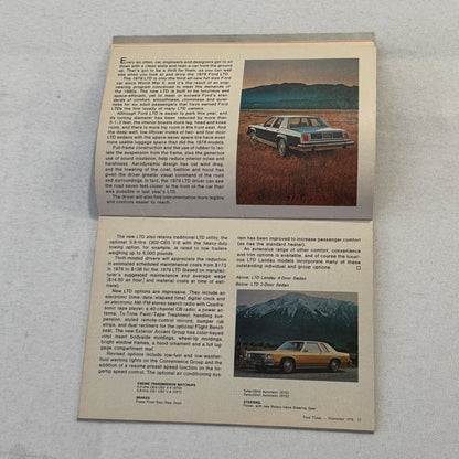 1979 Ford Car Brochure Magazine Ford Pinto LTD Thunderbird Mustang Granada