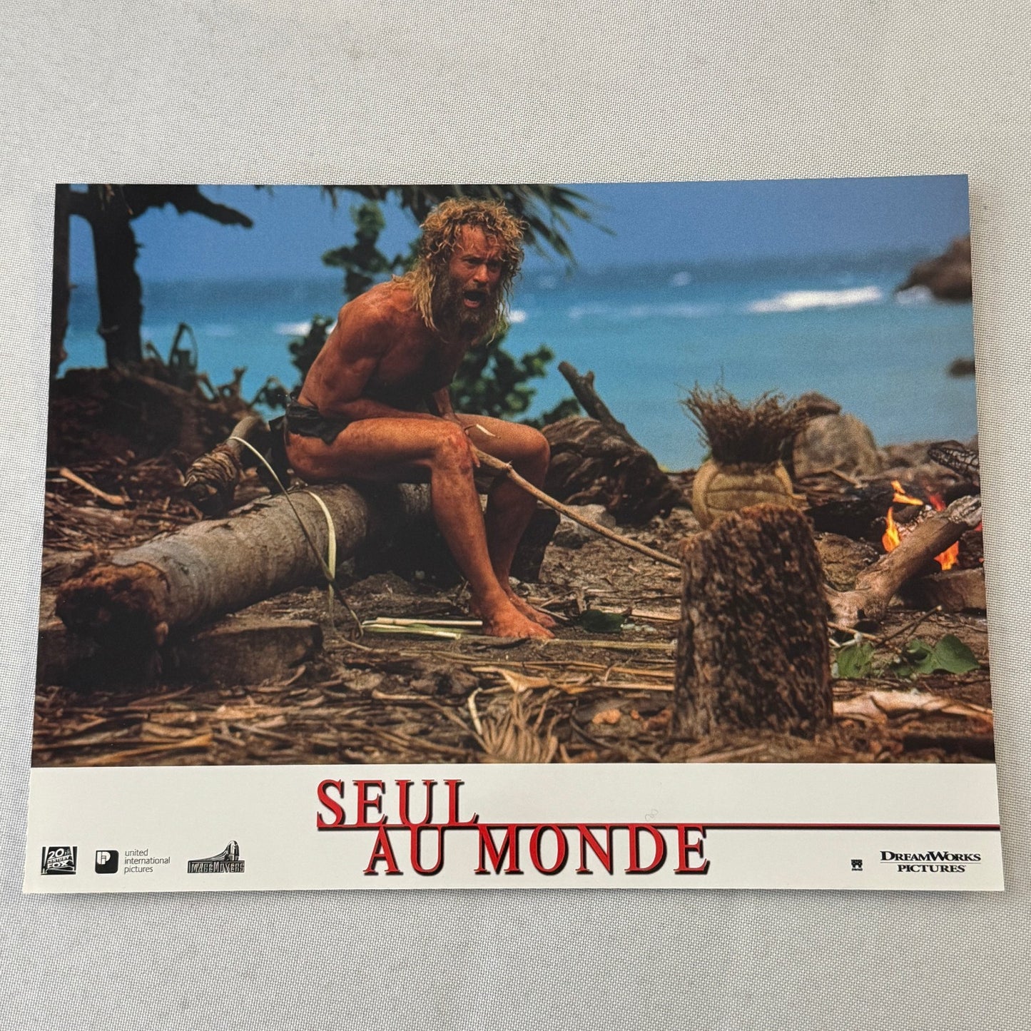 Vintage Movie Lobby Card Poster Lot Cast Away Seul Au Monde FRENCH Tom Hanks
