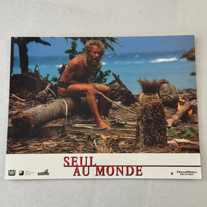 Vintage Movie Lobby Card Poster Lot Cast Away Seul Au Monde FRENCH Tom Hanks