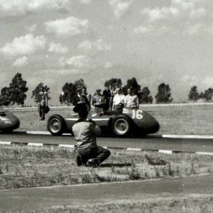 1957 Grand Prix Racing Photo Juan Manuel Fangio Mike Hawthorn Modern Print