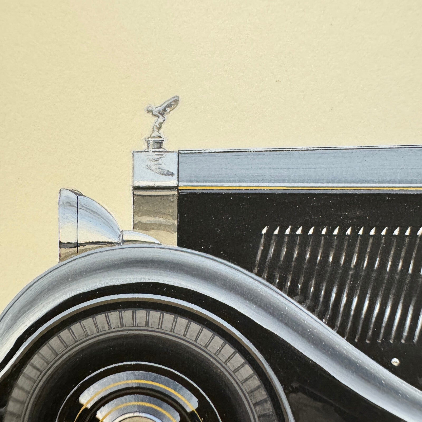 1937 Rolls Royce Phantom II Thrupp & Maberly Car Illustration Art Drawing