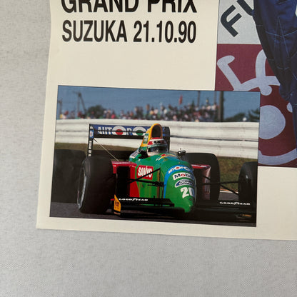 Nelson Piquet Roberto Moreno Benetton F1 Formula One Racing Poster 1990 Japan