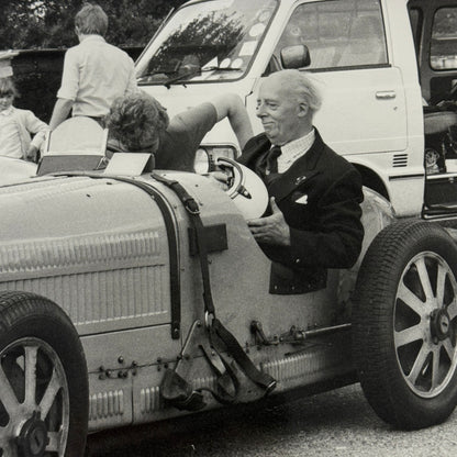Vintage Bugatti Racing Car Photo Photograph Historic Event Modern Print