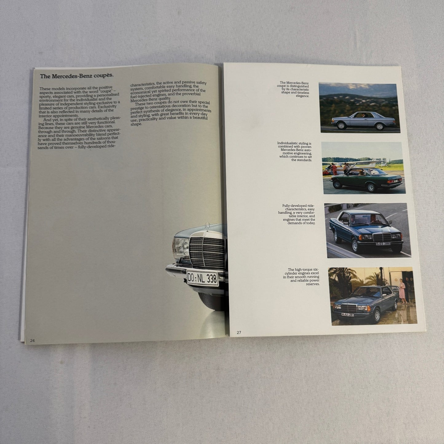 Mercedes Benz Car Brochure 280SL 500 SL 380 SL 280CE 200T 240D 300D 190D 190 250