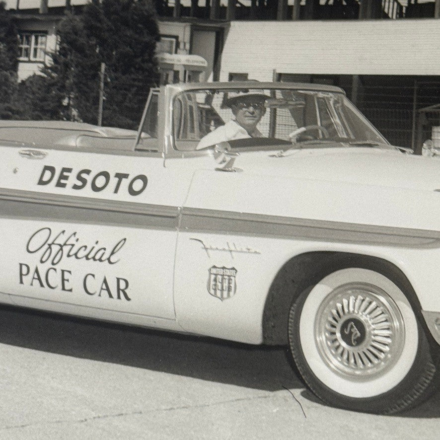 Vintage Indy 500 Racing Photo 1956 DeSoto Official Pace Car Photograph