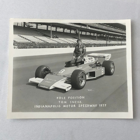 Vintage Indy Indianapolis Racing Photograph Tom Sneva 1977 McLaren Cosworth