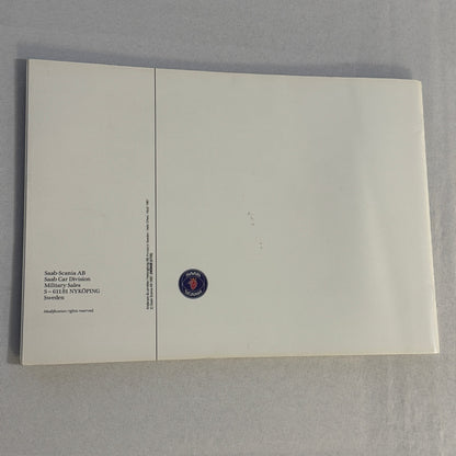 1988 Saab Military Sales Brochure Catalog Saab 900 Turbo 9000 900S Convertible