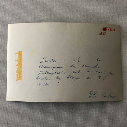 Vintage John Surtees Lotus Car Racing Photo Photograph - Bernard Cahier 