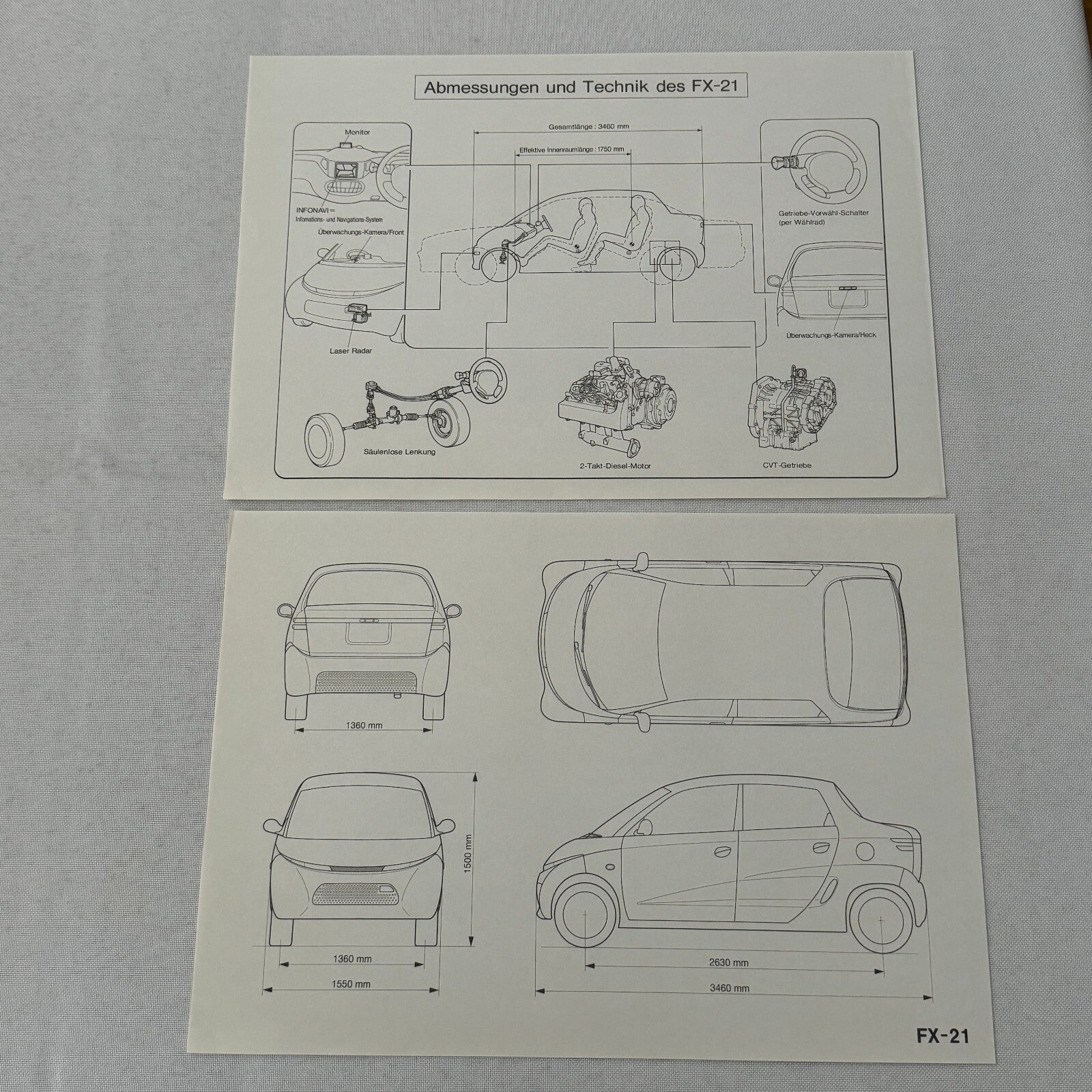 Daihatsu Car Press Kit Concept Cars Rocky Charade Feroza HiJet Delta GERMAN