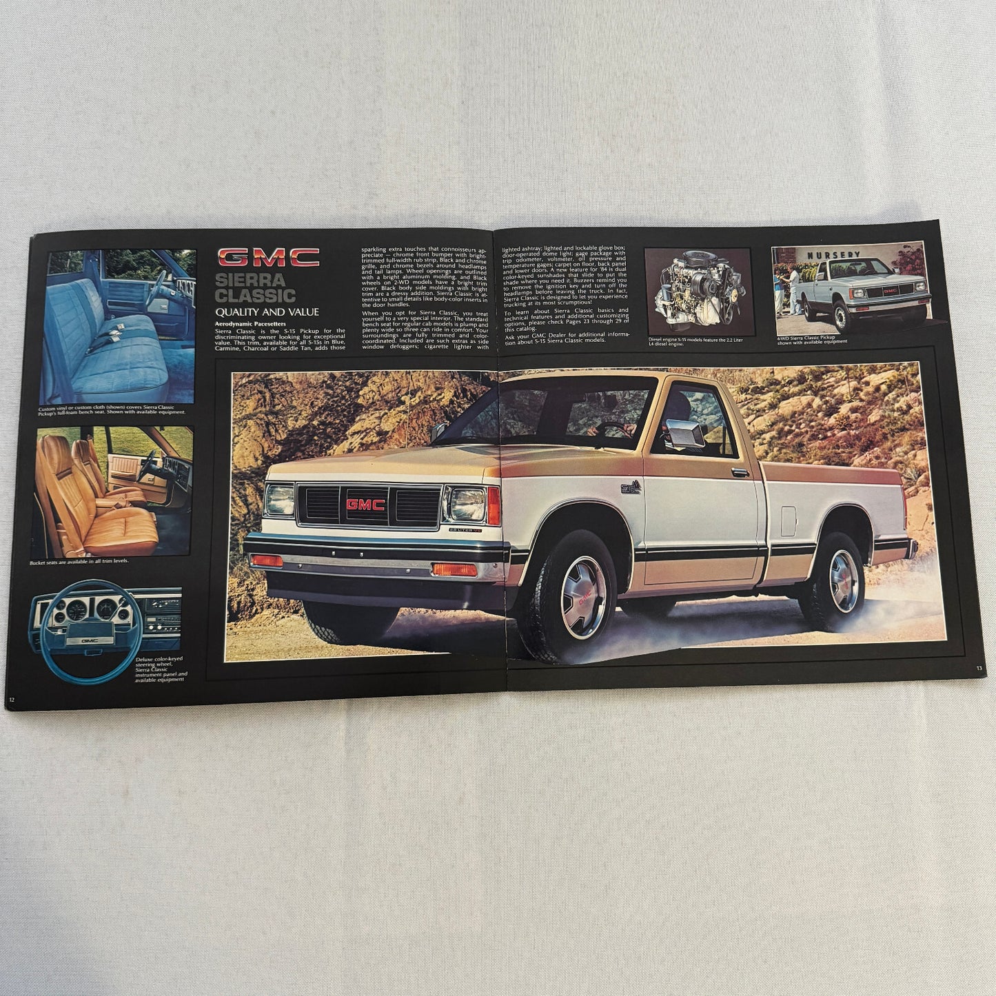 1984 GMC S-15 Pickup S15 Pickup Truck Sales Brochure Catalog Advertising