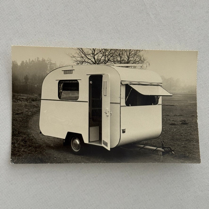 Vintage Camper Trailer Caravan Photo Photograph Print Germany