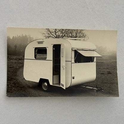 Vintage Camper Trailer Caravan Photo Photograph Print Germany