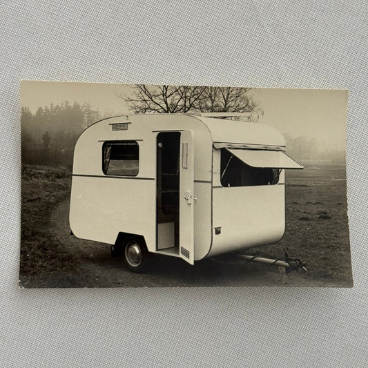 Vintage Camper Trailer Caravan Photo Photograph Print Germany