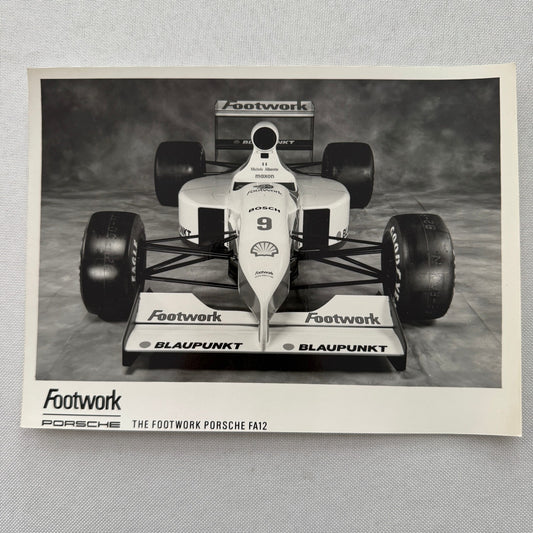 Porsche FA12 Footwork Racing Car Factory Press Photo Photograph Print Vintage