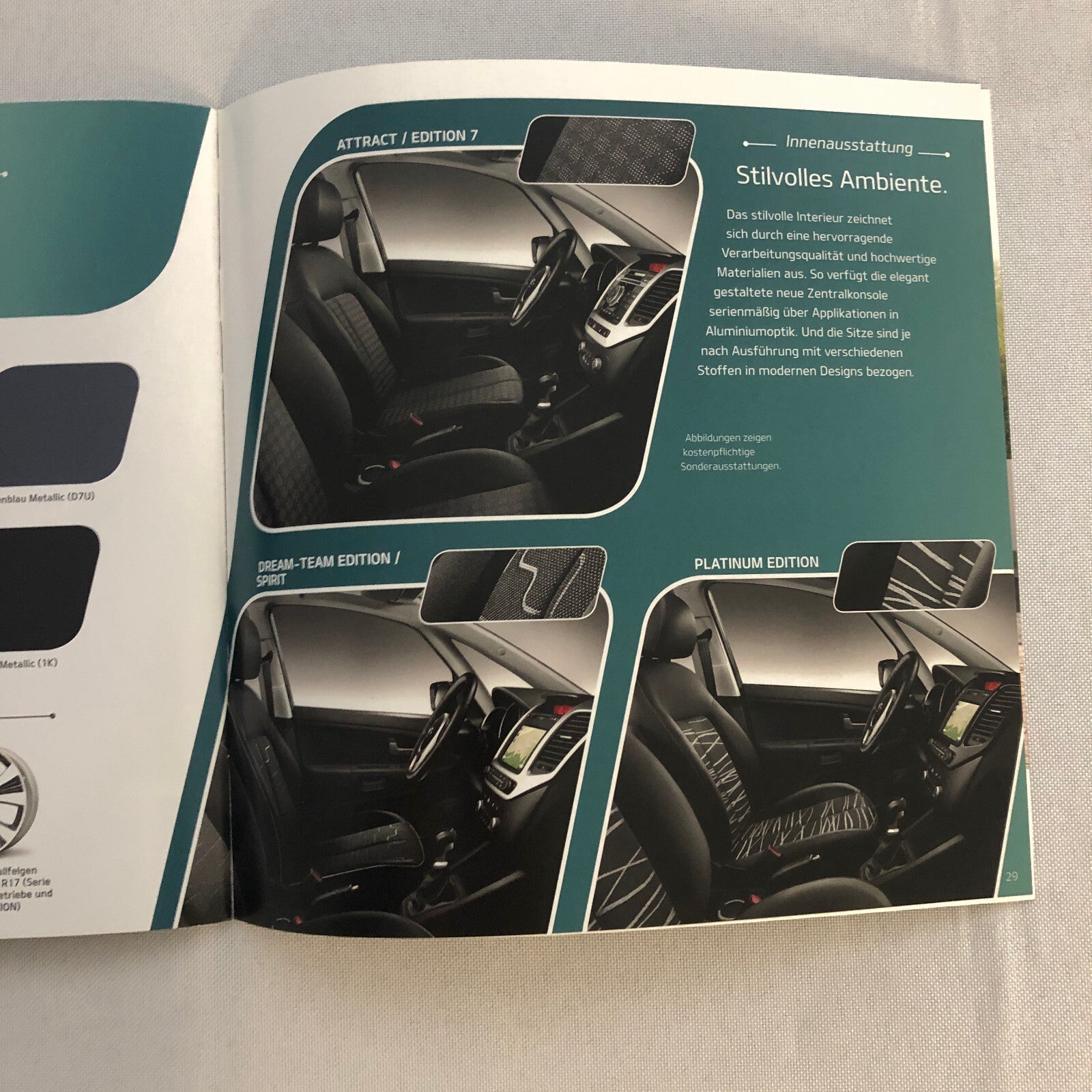 Kia Venga Car Sales Brochure Catalog with Price List GERMAN Market