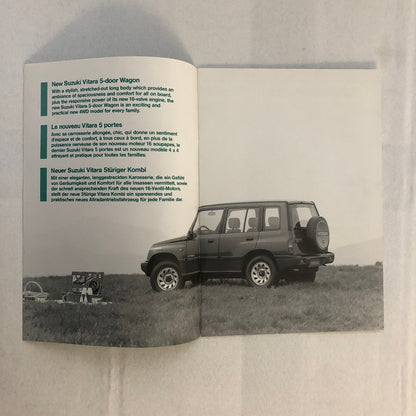 Suzuki Vitara 5-Door Wagon Press Kit Brochure Catalog 1991