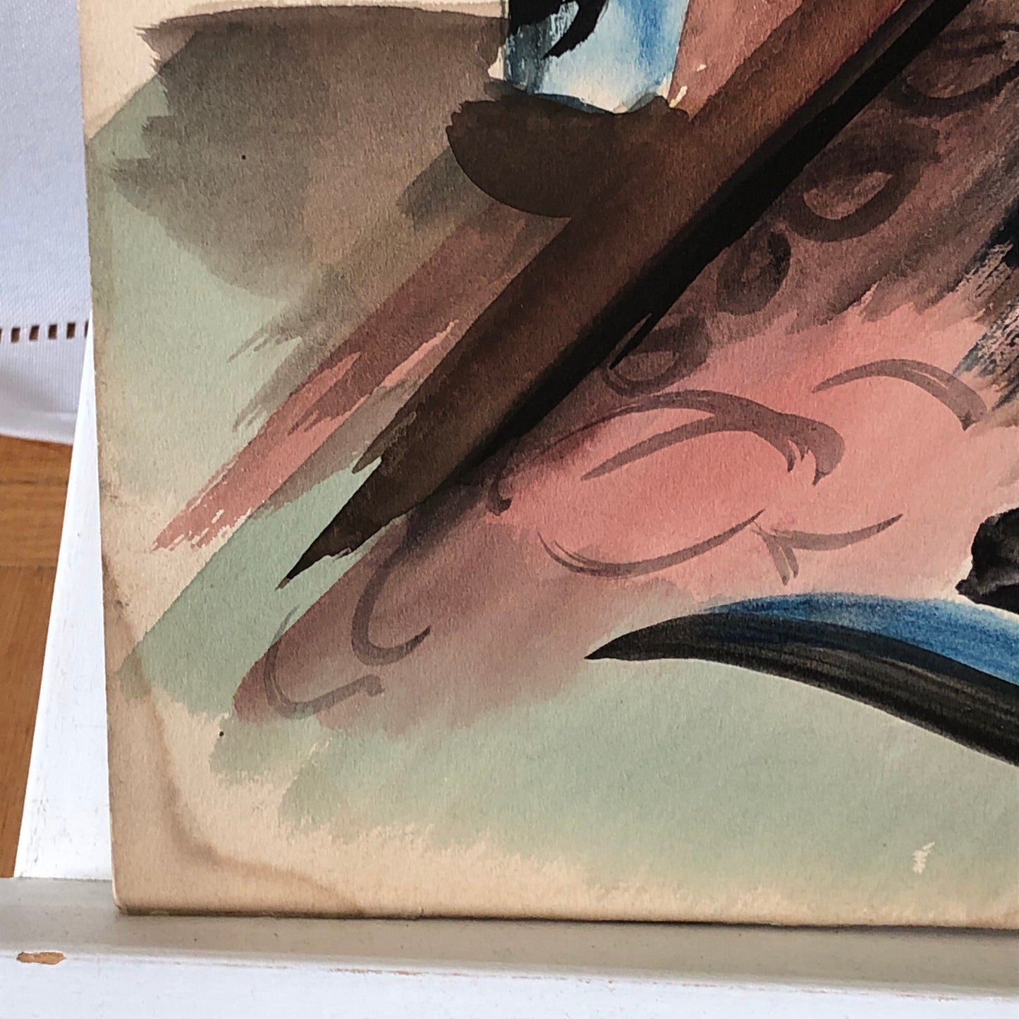 Vintage Painting Arthur E Sudler Woman on Chair Original Art Artwork