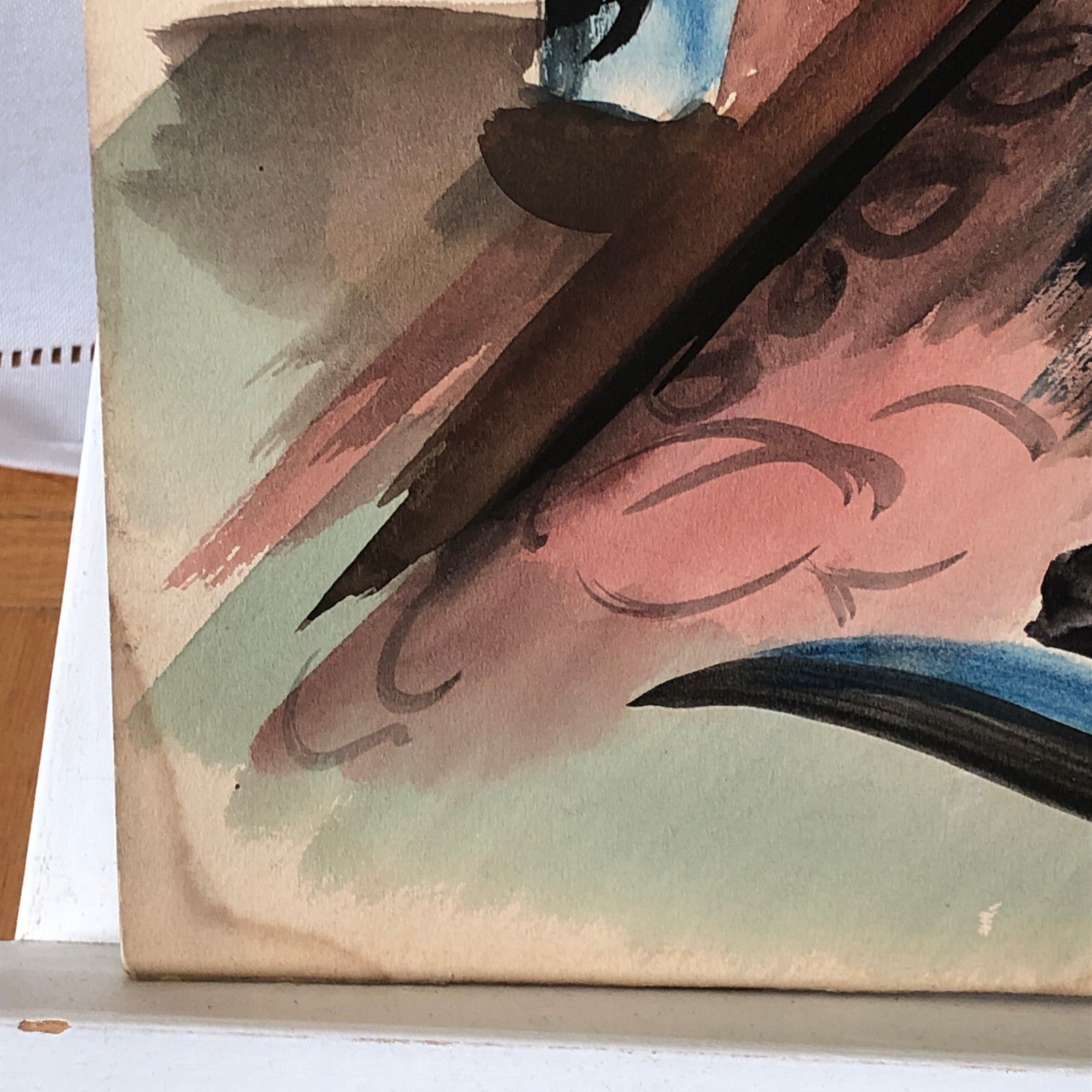 Vintage Painting Arthur E Sudler Woman on Chair Original Art Artwork