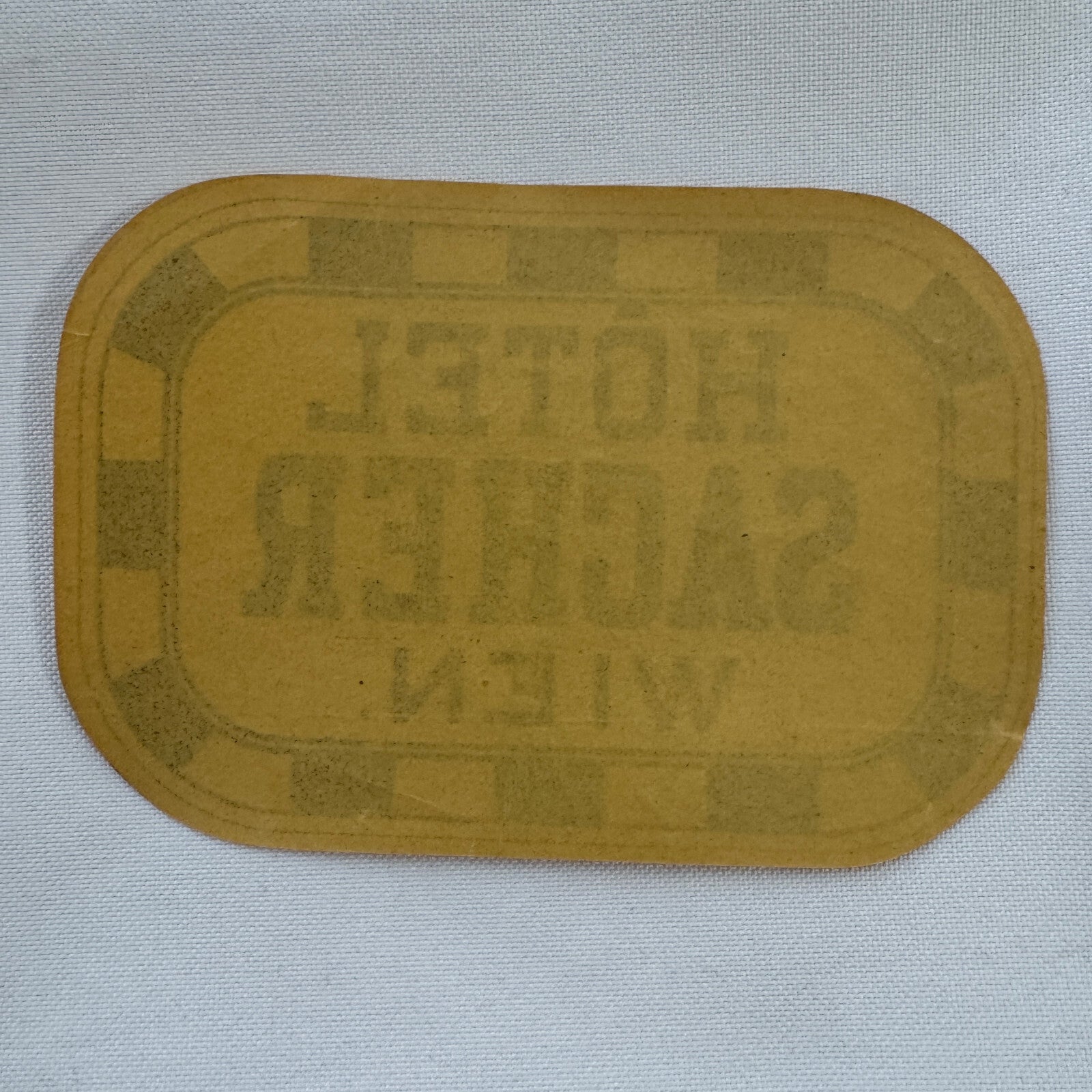 Vintage Travel Luggage Label Hotel Sacher Wien Vienna Austria