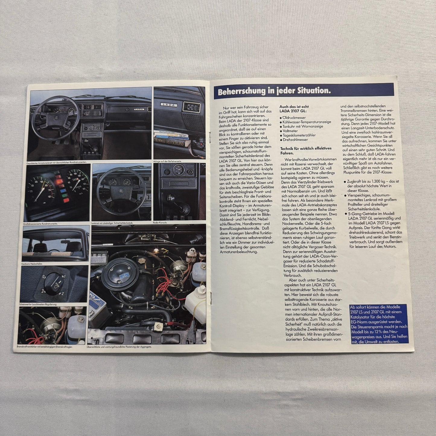 Lada 2107 Car Sales Brochure Catalog Advertising German Text Vintage