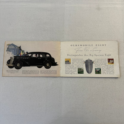 1936 Oldsmobile Six and Eight Sales Brochure Catalog Coupe Sedan Convertible