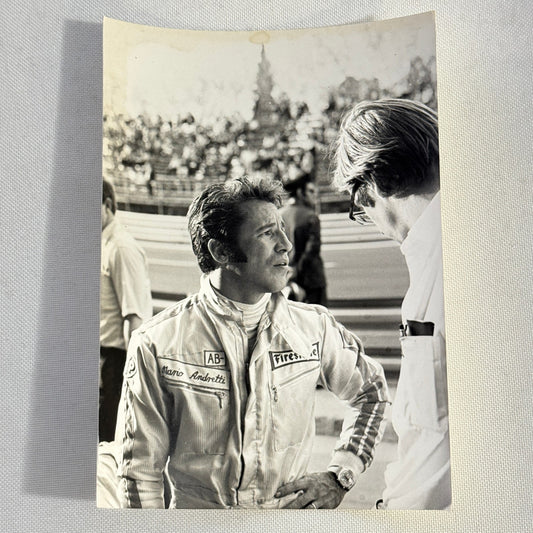Vintage Mario Andretti Racing Driver Photo Photograph Print Motorsport